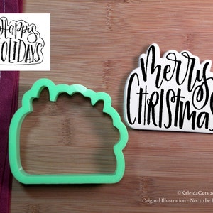 Merry Christmas Lettering Cookie Cutter