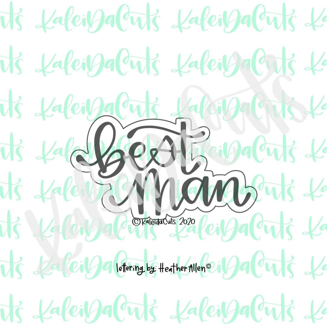 Best Man Lettering Cookie Cutter - Etsy