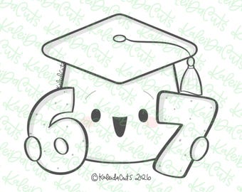 Diploma Six Seven Cookie Cutter