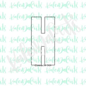 Tall Letter H Cookie Cutter