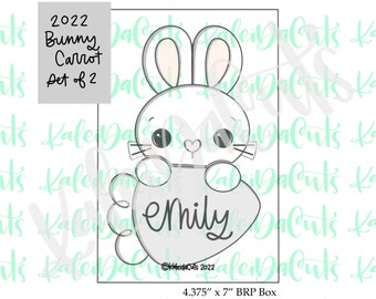 2022 Bunny Carrot Set of 2 Cookie Cutters