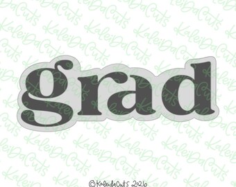 Skinny Grad Plaque 2026 Cookie Cutter