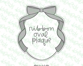 Ribbon Oval Plaque Cookie Cutter
