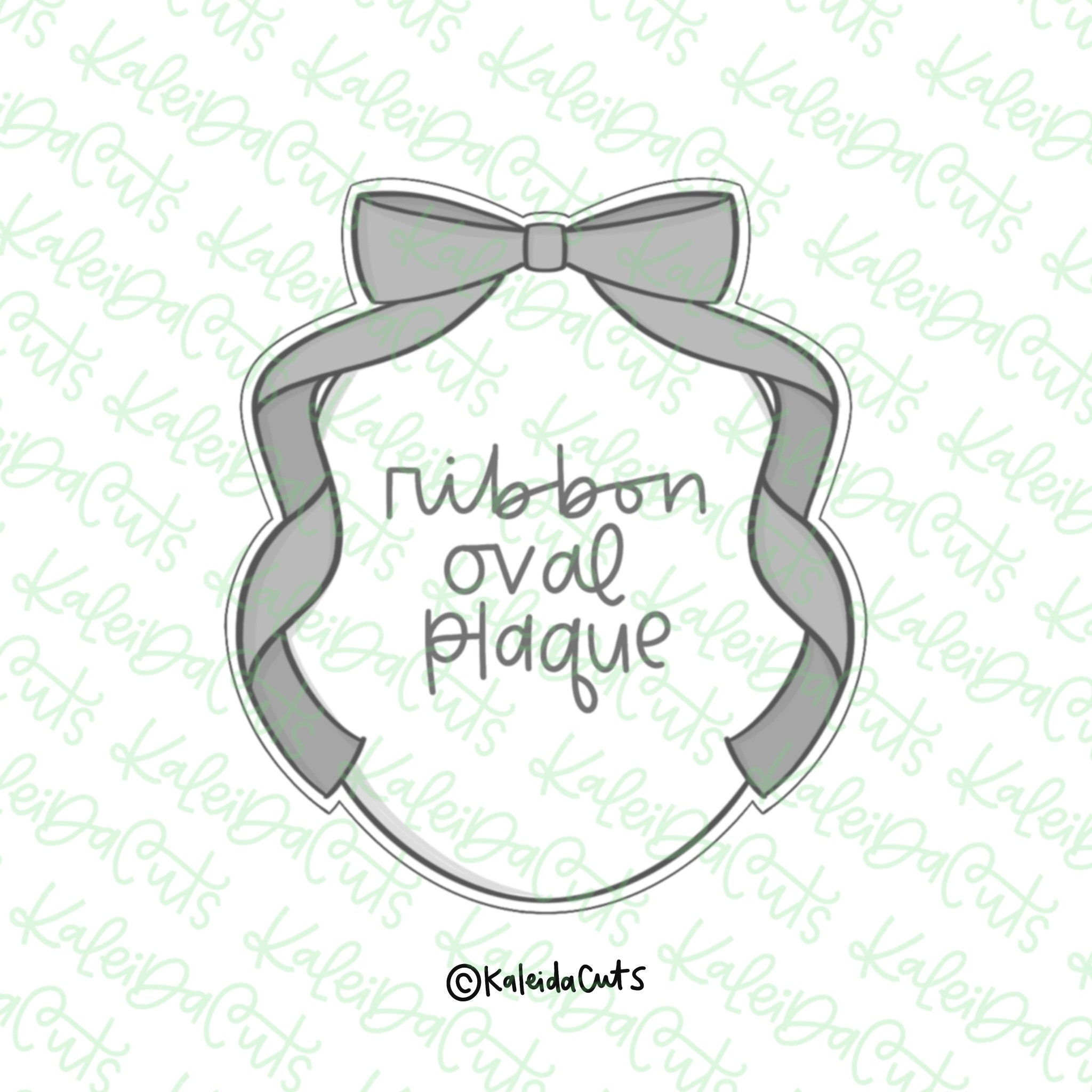 Ribbon Oval Plaque Cookie Cutter