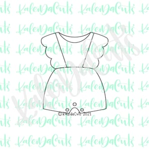 Scallop Sleeve Romper Cookie Cutter