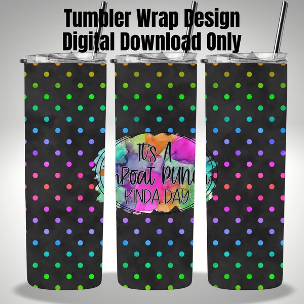 Throat Punch | 20oz Skinny Tumbler Wrap | Sublimation Designs | PNG Digital Design Download | Dad Tumbler Wrap