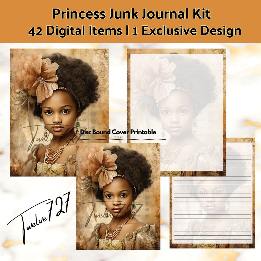 Princess Elegance | Printable Digital Junk Journal Kit | Commercial ...