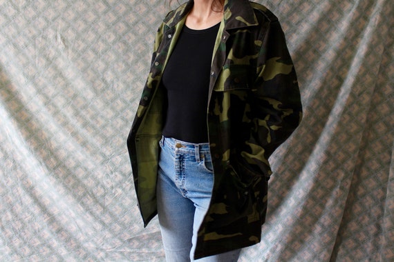 CAMOUFLAGE ARMY JACKET vintage classic oversized c