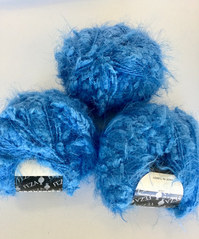 Color 326-3 Skein bundle for knitting 3 Art Yarn FEZA CARNEVALE YARN crocheting and craft projects