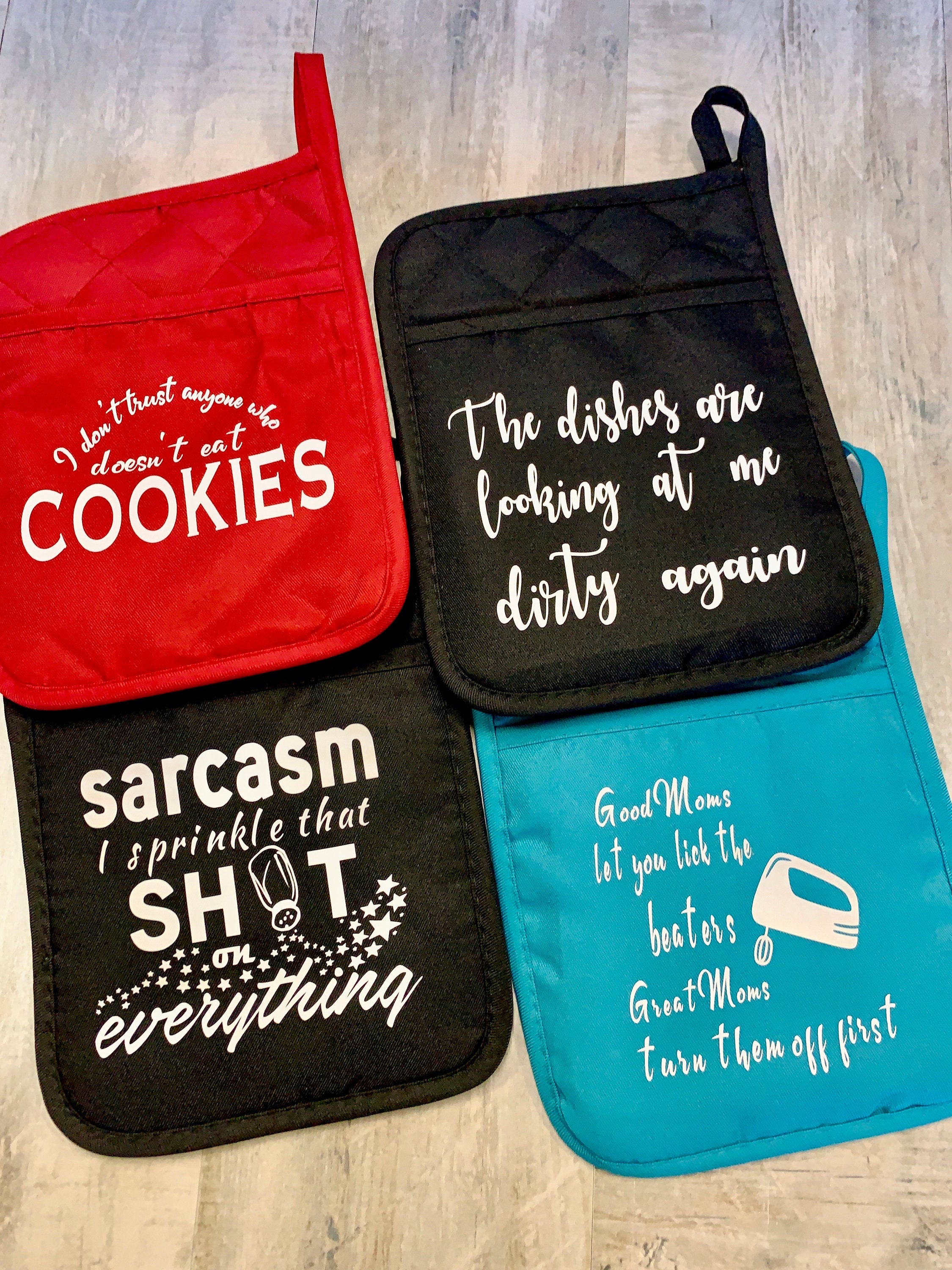 Funny Sayings Pot Holder Oven Mitt Pocket Pot Holder. Etsy