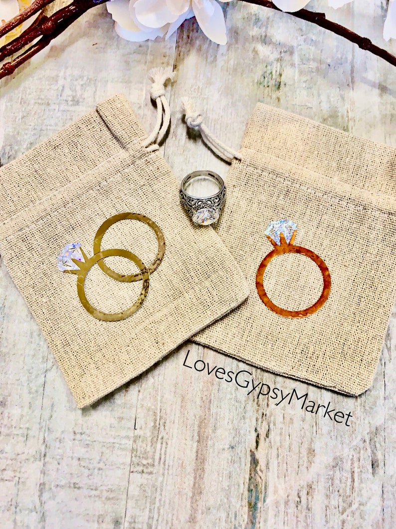 Rustic Wedding Ring Bearer Bag Groomsmen Gift Ring Bearer Etsy