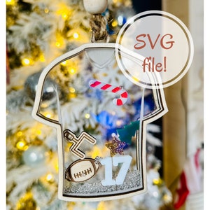 Football Shaker Ornament SVG
