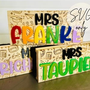 White Board Teacher Engraving SVG