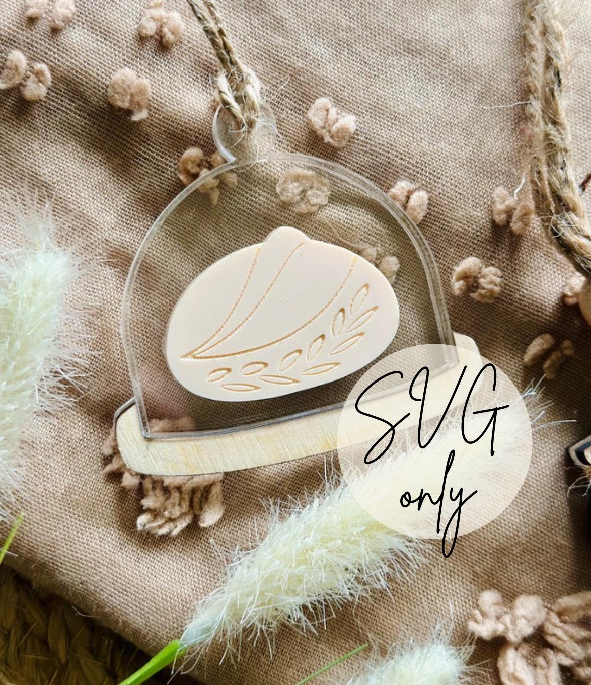 Sourdough Bread Dome Ornament SVG
