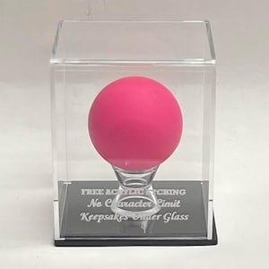 Engraved Lacrosse Ball Display Case: Personalized Acrylic Stand