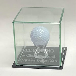 Personalized Golf Ball Display Case: Engraved Hole-in-One Award