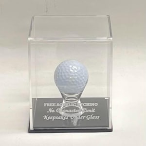 Vitrine de balles de golf personnalisées : trou d&#39;un coup, aigle gravé, texte personnalisé