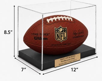 Gepersonaliseerde acryl vitrine voor NFL- en NCAA-voetballen. "Volledig gemonteerd"