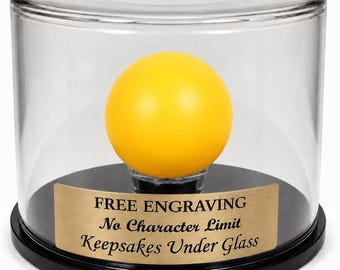Beer Pong Ping Pong Ball Personalized Glass Display Case - Round - Custom Ball Stand