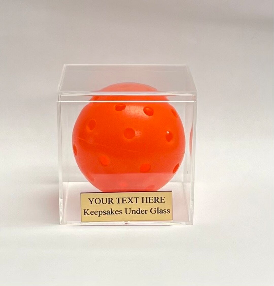 Pickleball Rackets Display Pickleball Acrylic Display Case With Custom Stand for a Single Ball ...