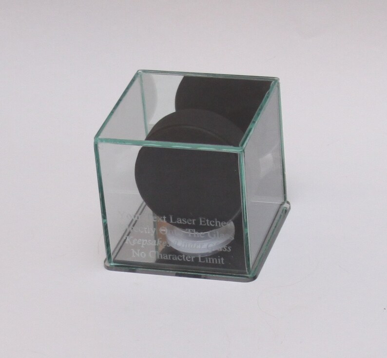 Hockey Puck Etched Glass Personalized Engraved Display Case Etsy