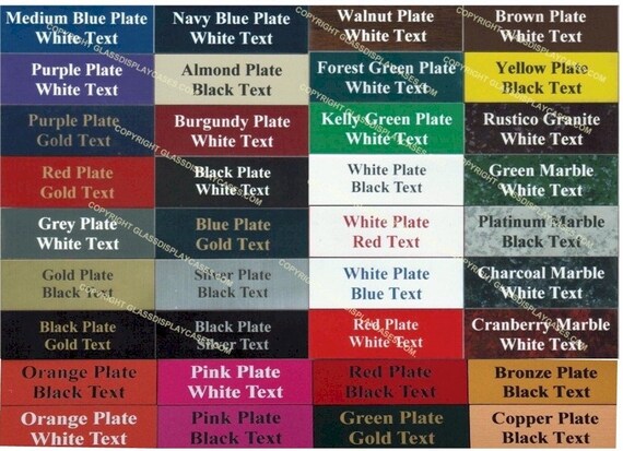 Free Shipping. Custom Personalized Engraved 8 x 7 Inch Plastic or Metal Name Plate Nameplate Plaque Tag Sign Label Other Sizes Available