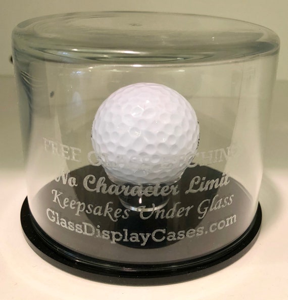 Golf Ball Etched Glass Personalized Engraved Round Display Etsy