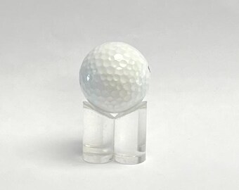 Présentoir de balles de golf en acrylique : base de colonne en trois tés