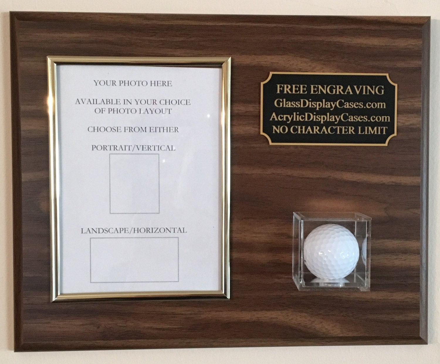 Solid Oak Hole in one display Solid Oak Hole in one display