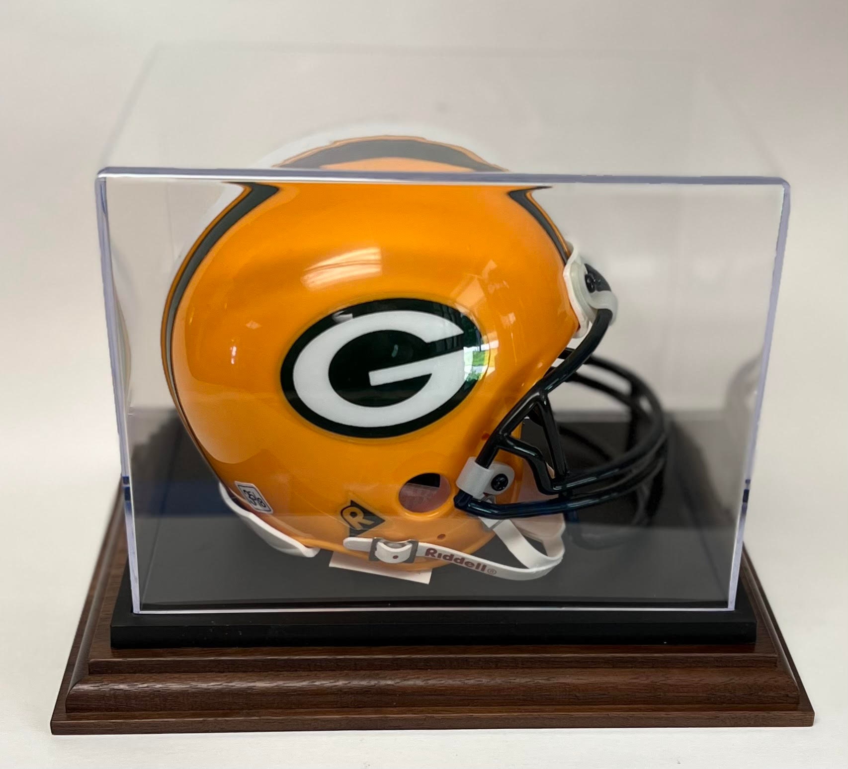 football and mini helmet case (not Full Size) Display 8 lbs Outside Dimensions Mini Football Helmet Personalized Acrylic
