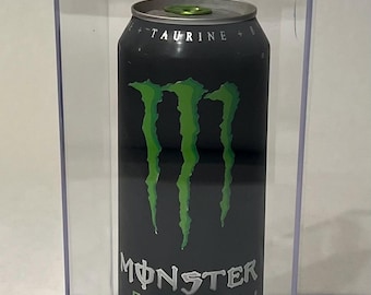 Présentoir acrylique personnalisé pour canette de bière ou de soda pour une grande canette de 16 oz. Gravure gratuite