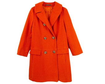 orange pea coat