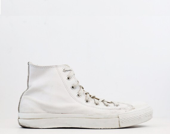 white leather high tops womens
