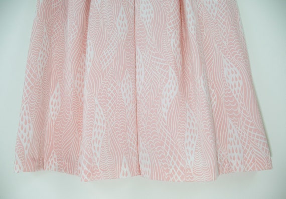 SALE/Vintage Pink Pastel Midi Graphic Print Skirt… - image 6