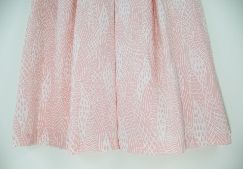 SALE/Vintage Pink Pastel Midi Graphic Print Skirt size 29/30 image 6