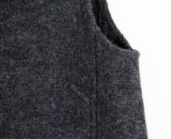 Vintage DKNY Minimalist Grey Felted Wool Sleevele… - image 7