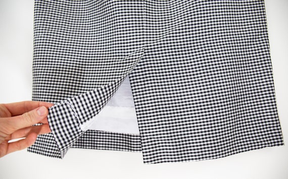 Sale/Vintage Oscar De La Renta Silk Gingham Skirt… - image 9