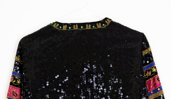 Vintage Sequin & Beaded Jacket size Small - image 9