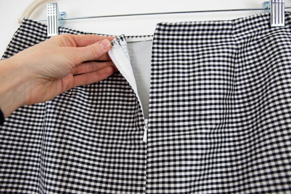 Sale/Vintage Oscar De La Renta Silk Gingham Skirt… - image 10