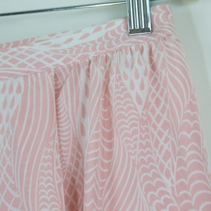 SALE/Vintage Pink Pastel Midi Graphic Print Skirt size 29/30 image 7