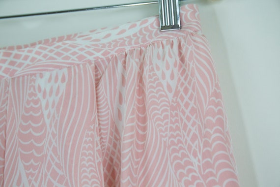 SALE/Vintage Pink Pastel Midi Graphic Print Skirt… - image 7