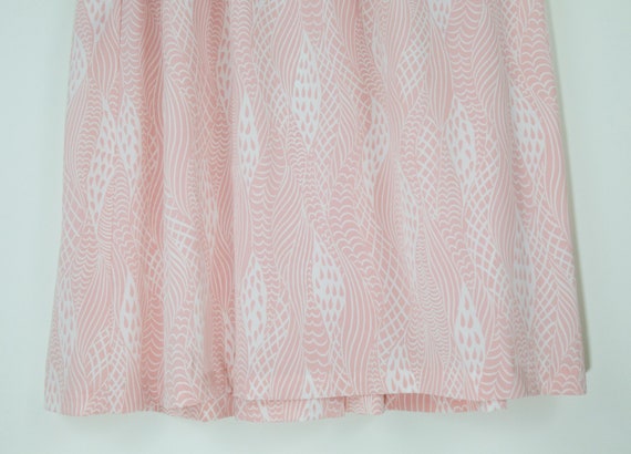 SALE/Vintage Pink Pastel Midi Graphic Print Skirt… - image 9