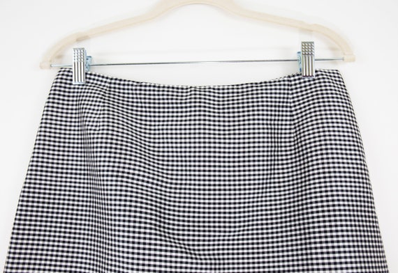 Sale/Vintage Oscar De La Renta Silk Gingham Skirt… - image 4