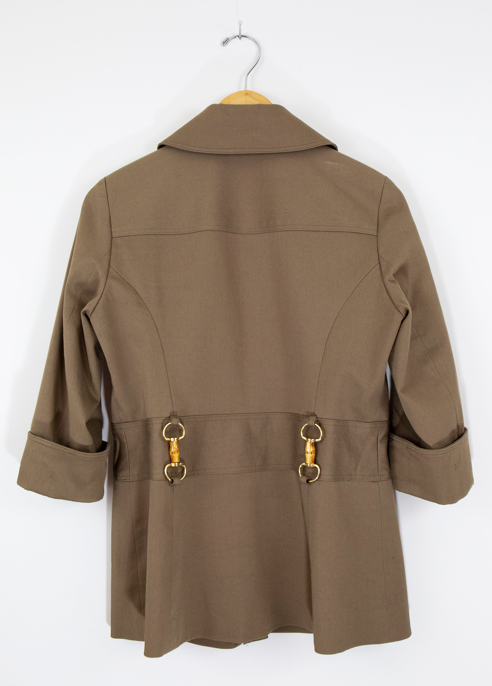 Vintage Khaki Utilitarian Waist Tie Jacket Size 6 or Size - Etsy