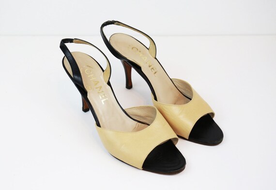 vintage chanel slingback heels