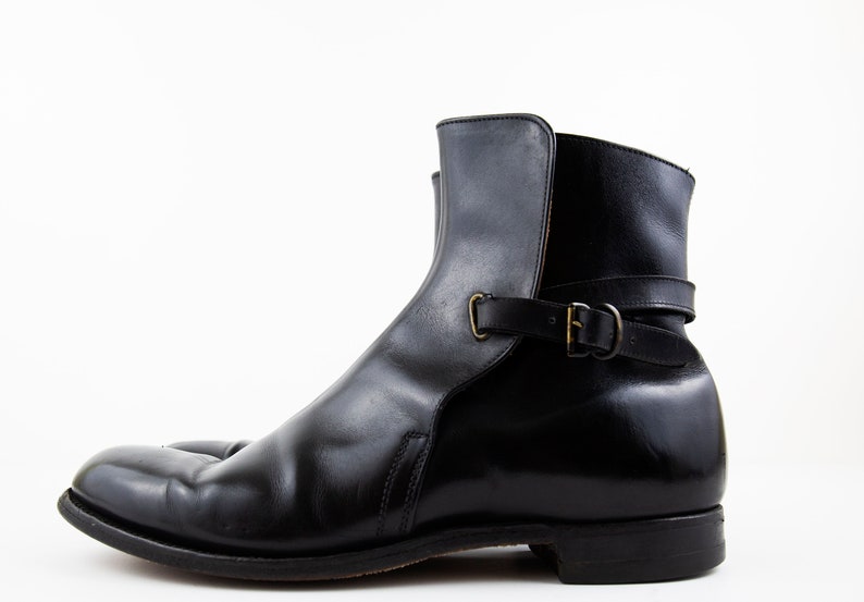Vintage Black Leather FRYE Chelsea Ankle Strap Boots US MENS - Etsy