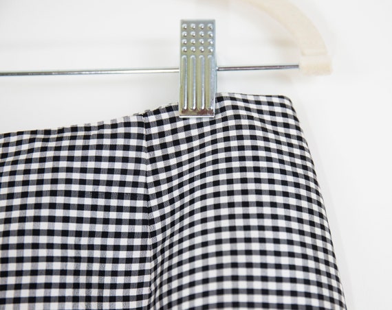 Sale/Vintage Oscar De La Renta Silk Gingham Skirt… - image 6