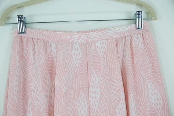 SALE/Vintage Pink Pastel Midi Graphic Print Skirt… - image 4