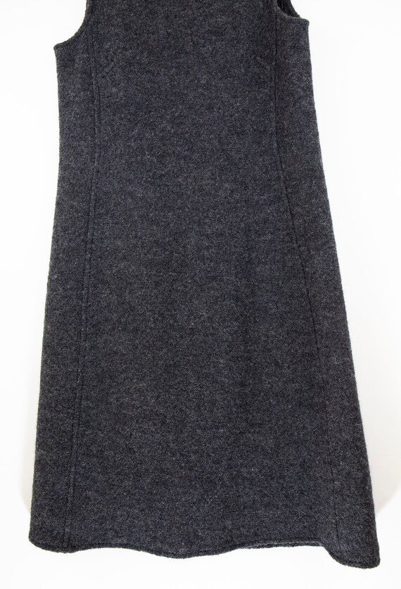 Vintage DKNY Minimalist Grey Felted Wool Sleevele… - image 6