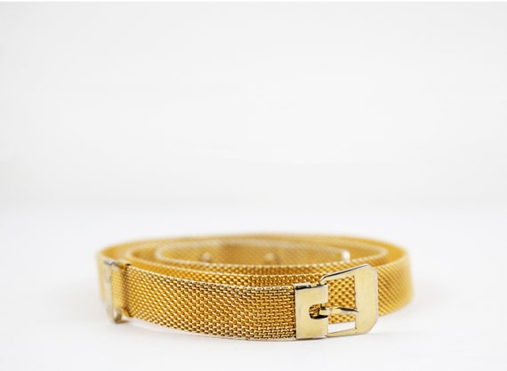Vintage Gold Minimalist Mesh Belt